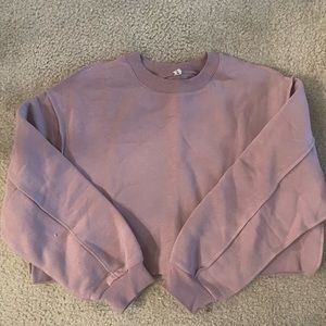 Mauve cropped sweatshirt